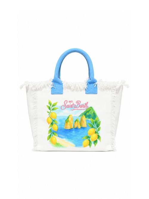 Borsa Vanity Capri Habitué in canvas di cotone Mc2 Saint Barth | VANI00109355L